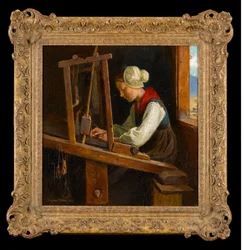 The Weaver: A Cottage Loom v rakouských Alpách, 1917